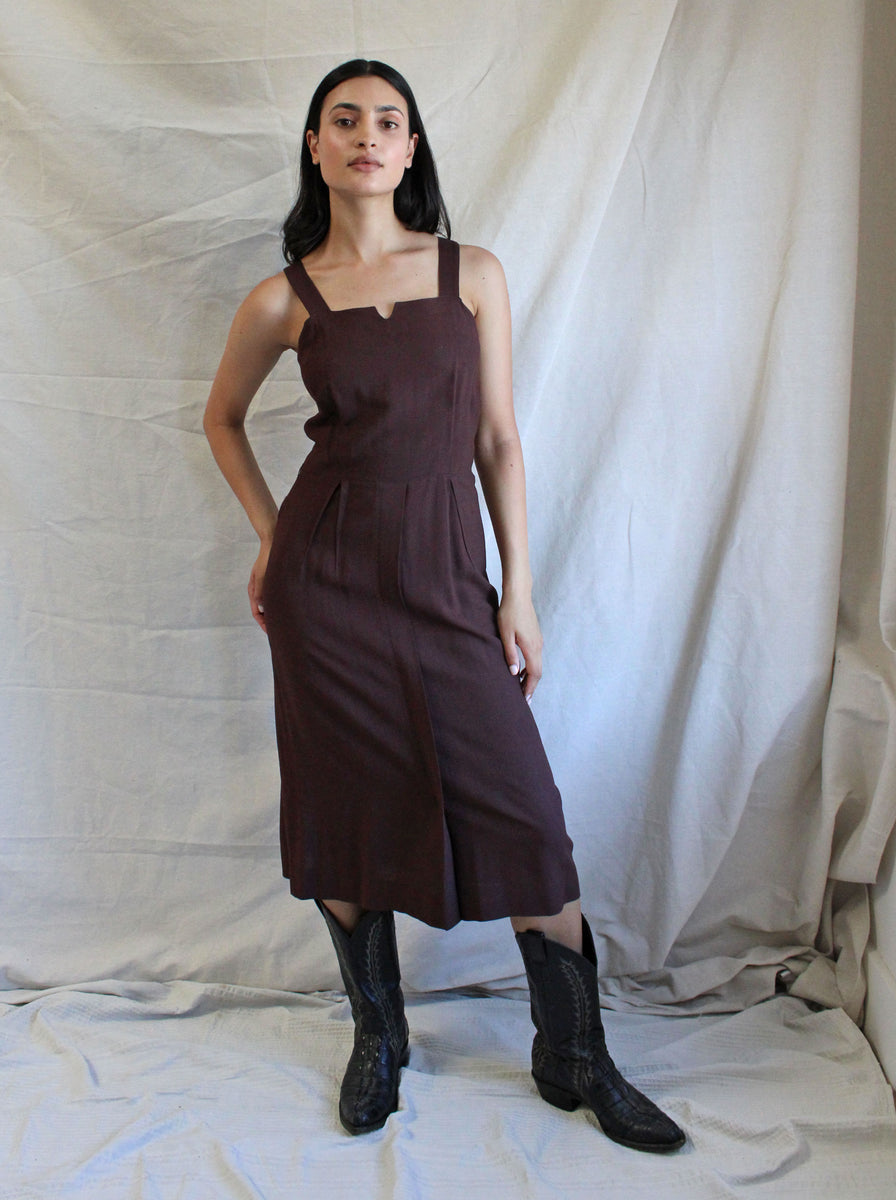 40s Linen Dress – Here Studio