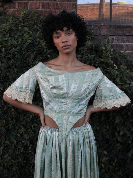 1860s Silk Brocade Ensemble
