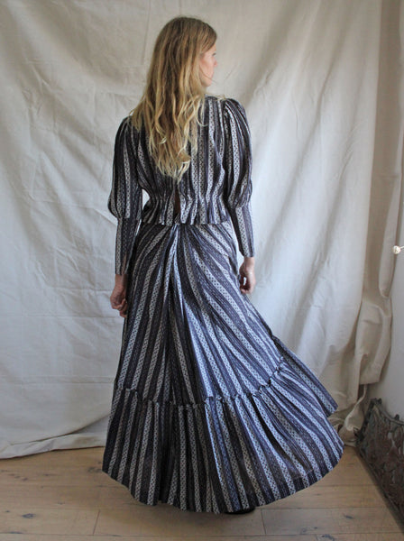 Edwardian Striped Walking Outfit