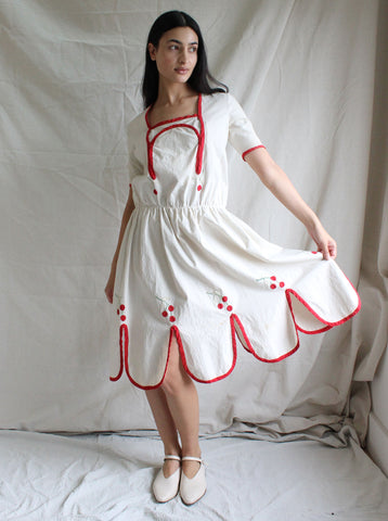 20s Cherry Applique Dress