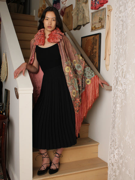 20s Embellished Lamé Cloak