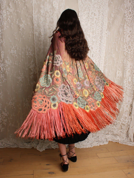 20s Embellished Lamé Cloak