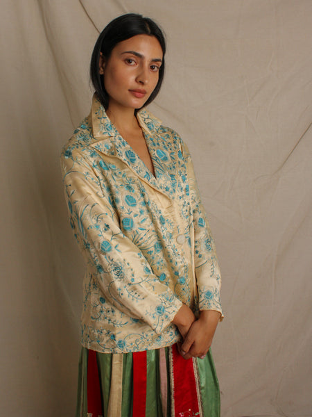 20s Embroidered Chinese Silk Jacket