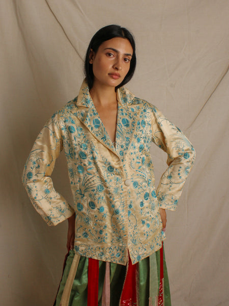 20s Embroidered Chinese Silk Jacket