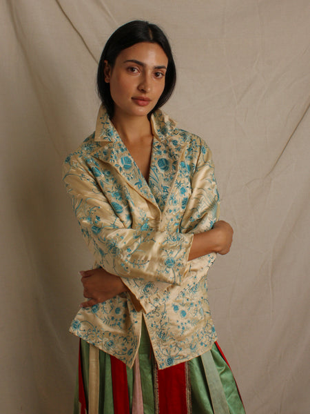 20s Embroidered Chinese Silk Jacket
