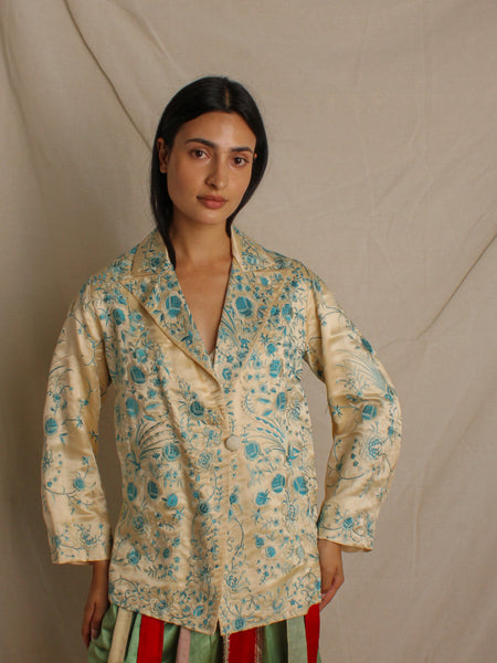 20s Embroidered Chinese Silk Jacket