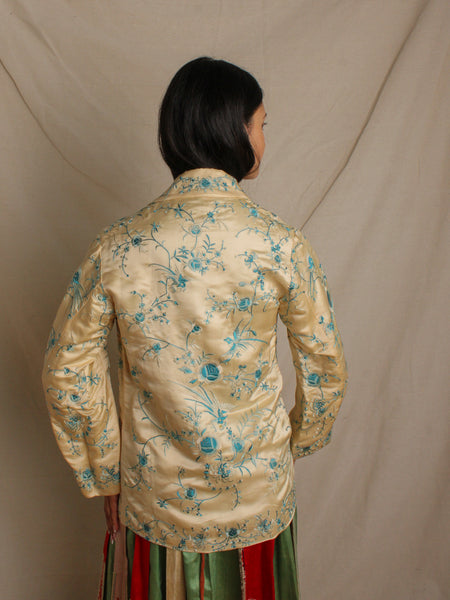 20s Embroidered Chinese Silk Jacket