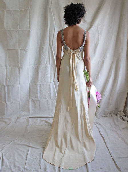 30s Beaded Strap Gown