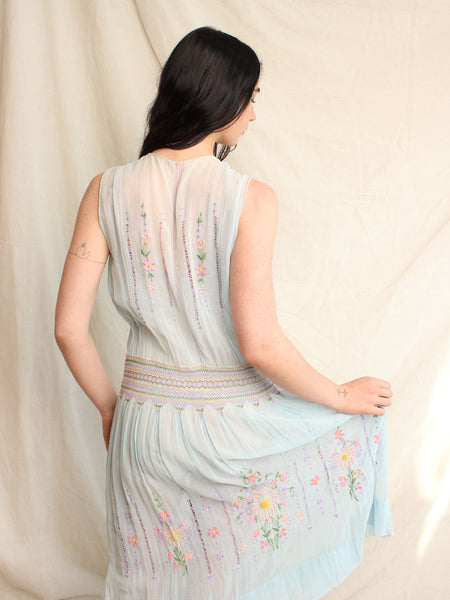 30s Hungarian Embroidered Dress