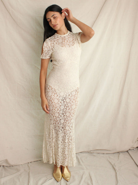 30s Two Piece Lace Ensemble