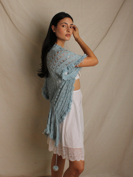 Circa 30s Crochet Pom Pom Sweater