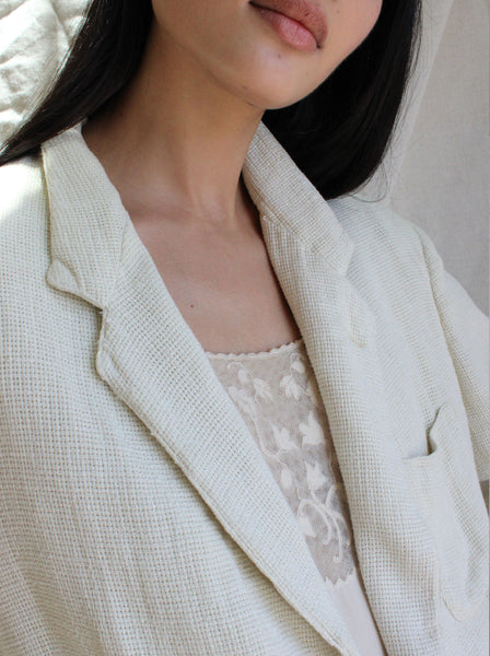 40s Woven Linen Blazer