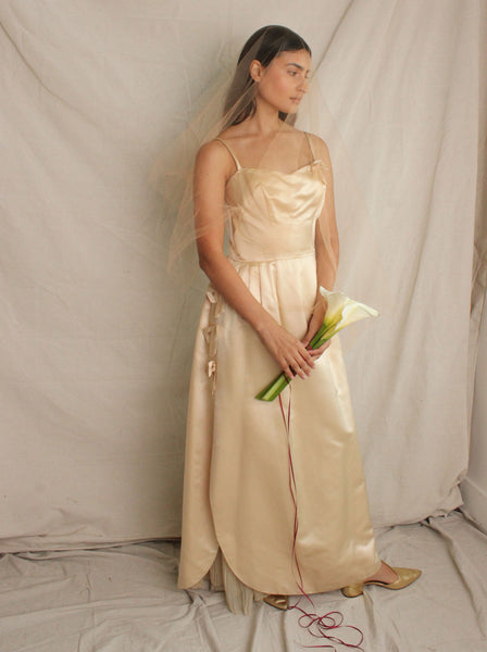 40s Florence Pritchett for Frank Starr Satin Gown