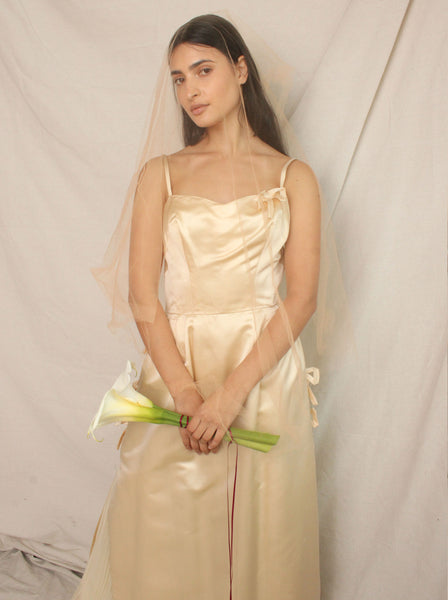40s Florence Pritchett for Frank Starr Satin Gown
