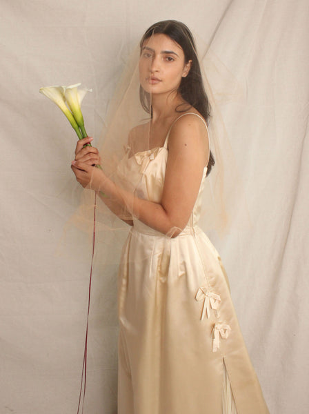 40s Florence Pritchett for Frank Starr Satin Gown