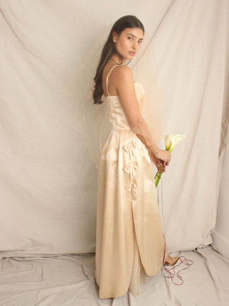 40s Florence Pritchett for Frank Starr Satin Gown
