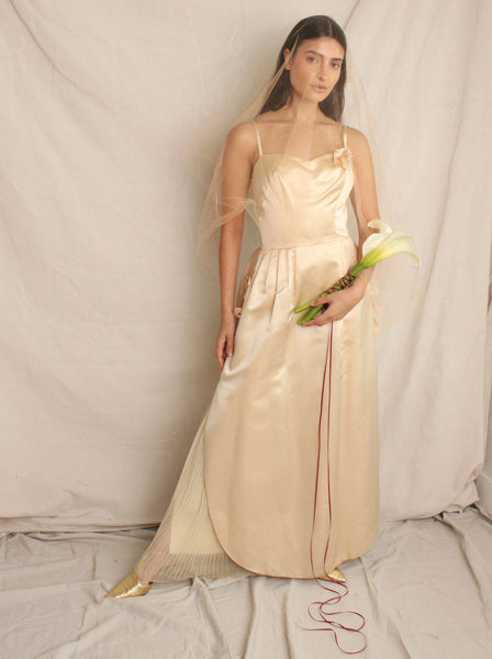 40s Florence Pritchett for Frank Starr Satin Gown