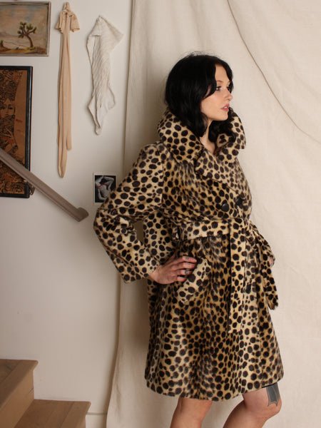 60s Leopard Swing Coat