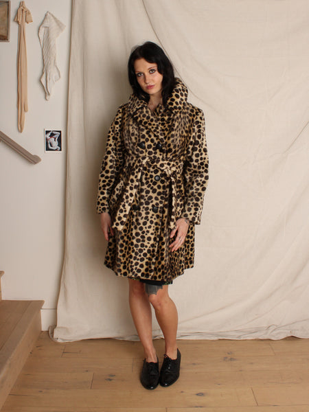 60s Leopard Swing Coat