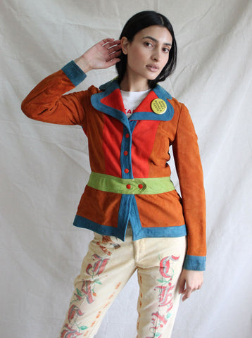 60s Patchwork Suede Jacket