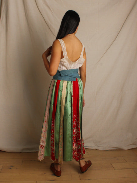 Circa 1900 Chinese Silk Embroidered Skirt