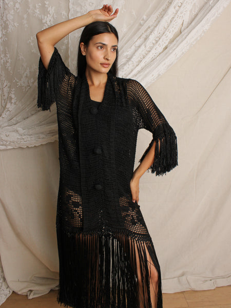 20s Crochet Fringe Dress