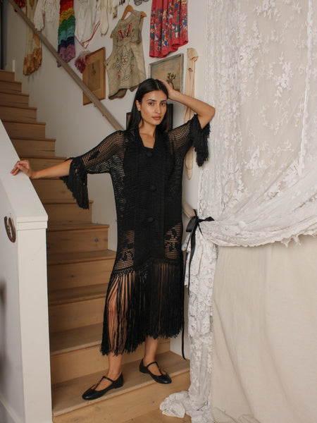 20s Crochet Fringe Dress