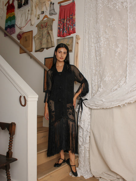20s Crochet Fringe Dress
