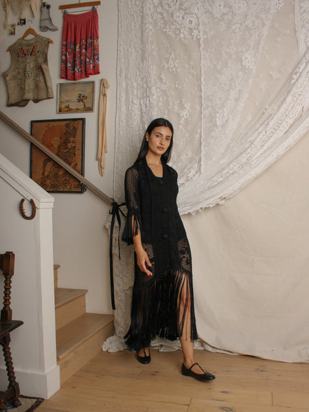 20s Crochet Fringe Dress
