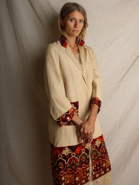 20s Silk Coat w Embroidery