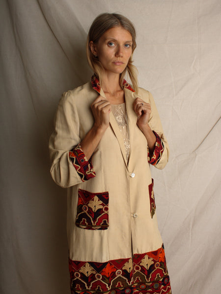 20s Silk Coat w Embroidery