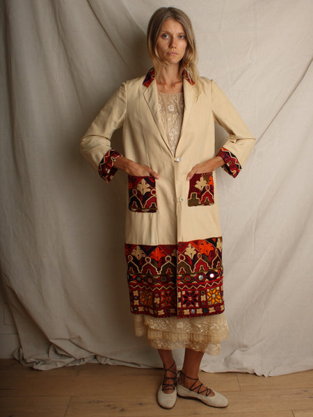 20s Silk Coat w Embroidery