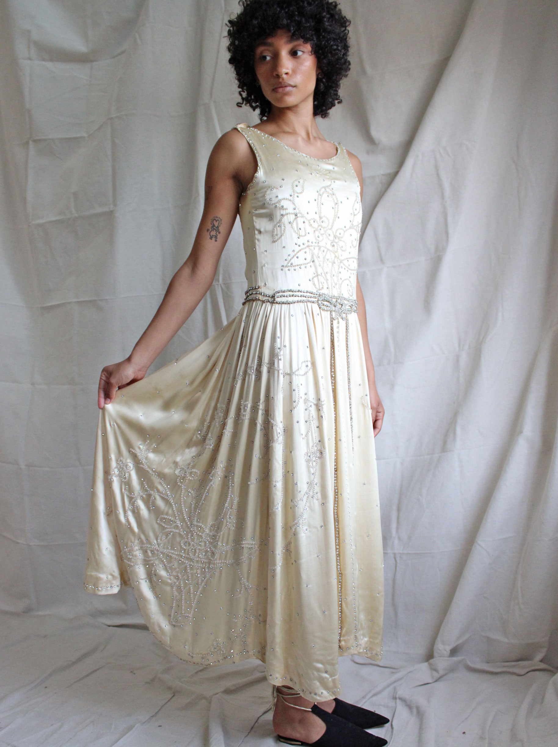 20s Couture Embellished Silk Dress – Here Studio 20s Couture Embellished Silk Dress – Here Studio