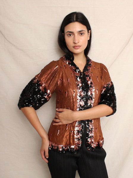 30s Ombré Sequin Top