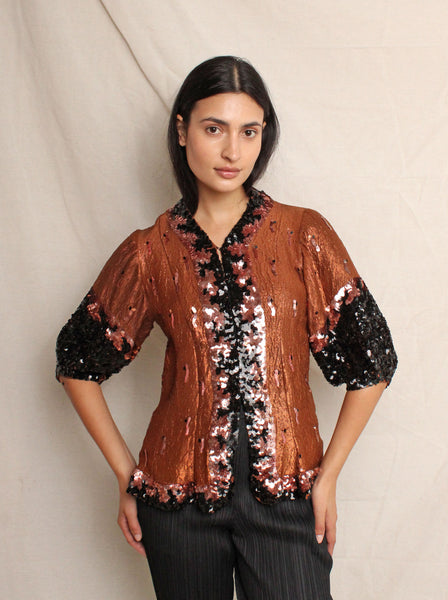 30s Ombré Sequin Top