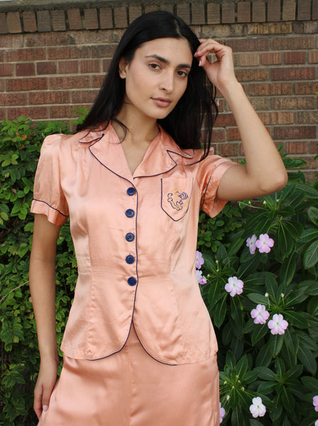 30s Silk Loungewear Set