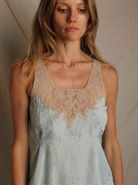 Early 30s Silk Jacquard Lounge Ensemble