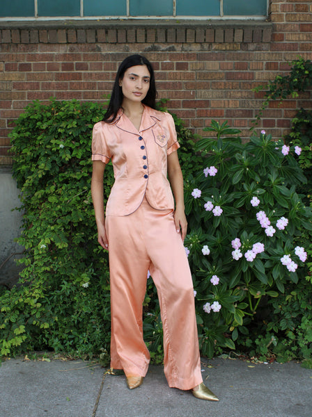 30s Silk Loungewear Set