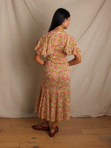 30s Cotton Floral Dress