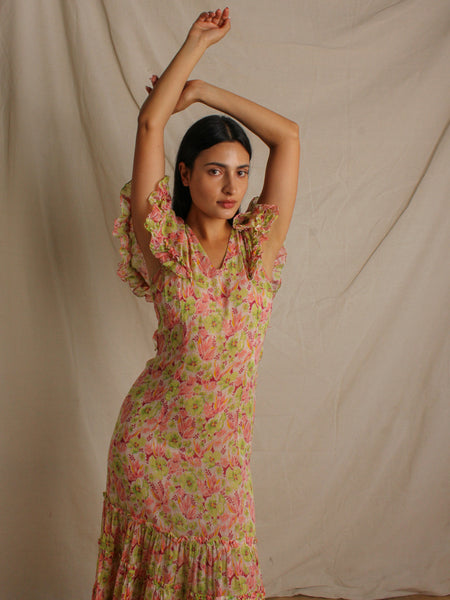30s Cotton Floral Dress