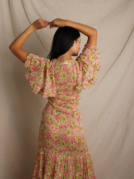 30s Cotton Floral Dress