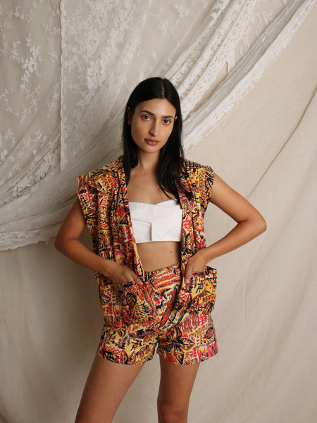 40s Hawaiiana Short Set