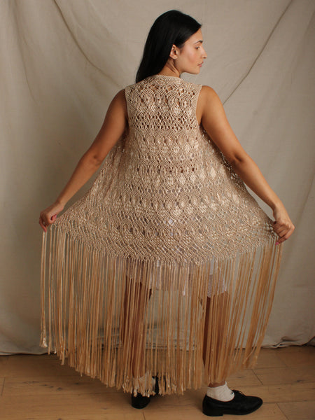 40s Ribbon Work Fringe Vest
