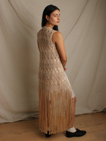 40s Ribbon Work Fringe Vest