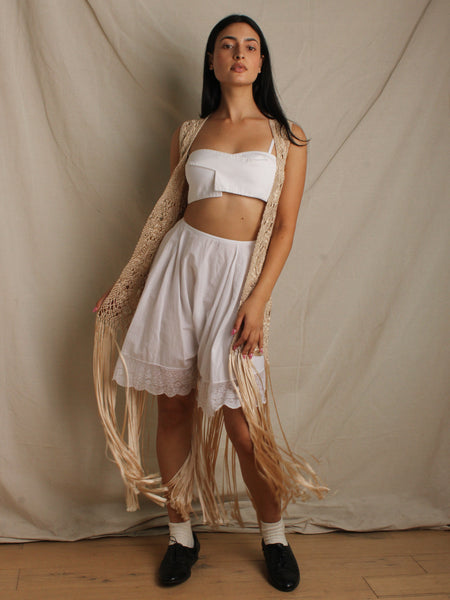 40s Ribbon Work Fringe Vest