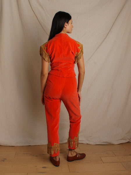 40s Velvet & Suede Western Suit