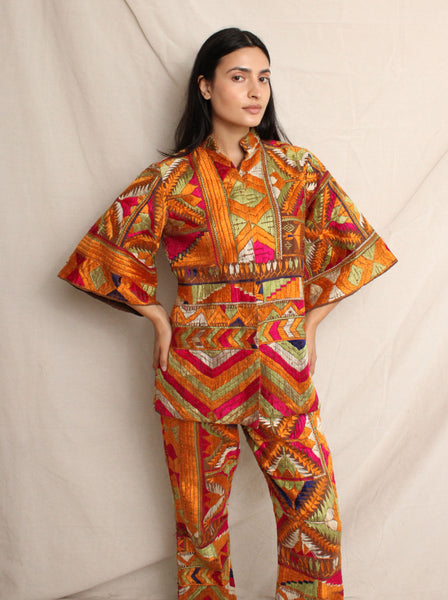 Circa 60s Hand Embroidered Suit