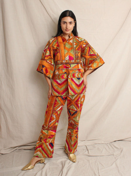 Circa 60s Hand Embroidered Suit