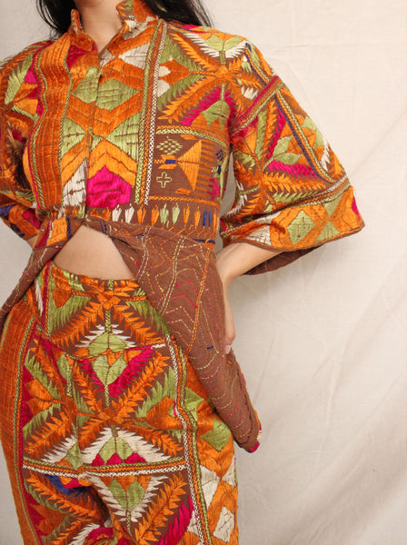 Circa 60s Hand Embroidered Suit