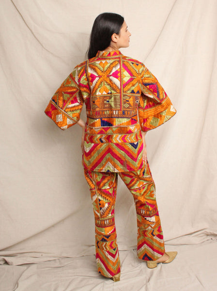 Circa 60s Hand Embroidered Suit